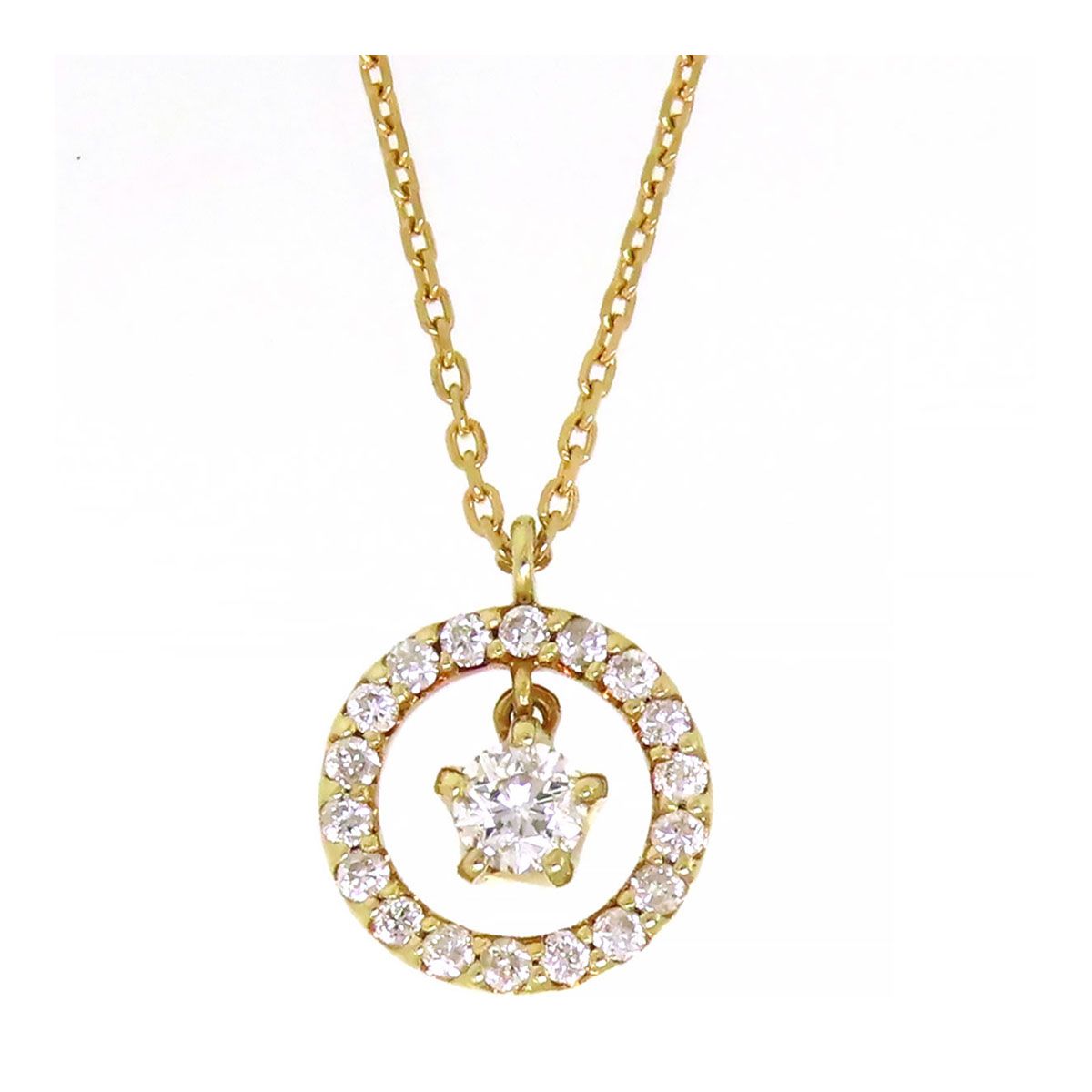 【買取店】日本製 K18 昭和レトロ 星 star ルビー ダイヤ ネックレス 中古】 スタージュエリー STAR JEWELRY K18WG ネックレス