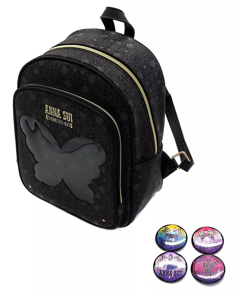 バッグ ANNA SUI 有馬かな 黒川あかね MEMちょ 推し活リュック 缶バッジ4個付き 推しの子 ×ANNA SUI
