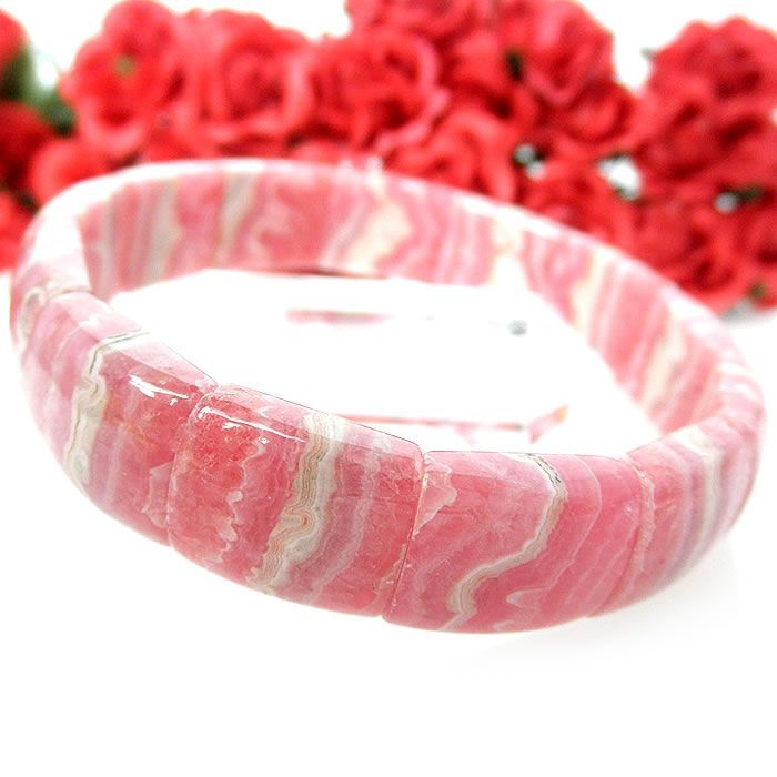 一点物 インカローズバングルブレスレット AAA級 ロードクロサイト  