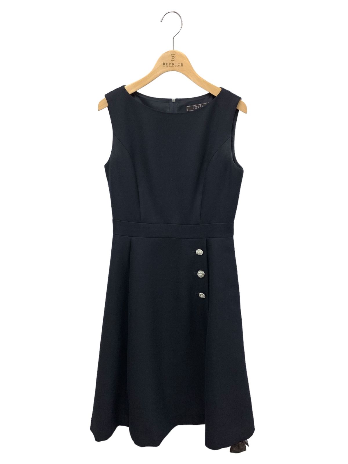 フォクシーブティック Dress Mond 42412 38 ネイビー ワンピース