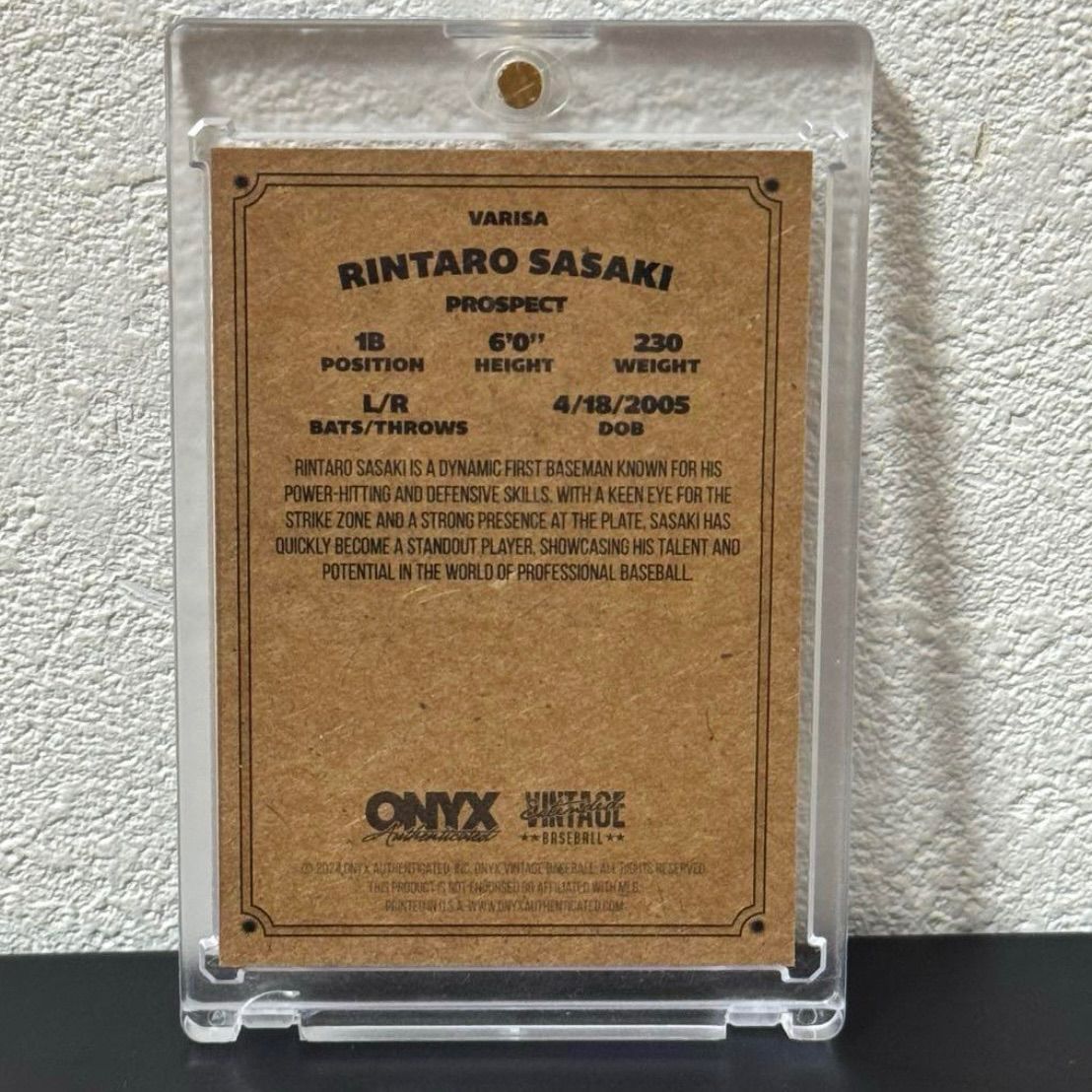 2024 Onyx Vintage 佐々木麟太郎 直筆サイン ガード 2024 Onyx Vintage 佐々木麟太郎 直筆サイン ガード 大谷翔平