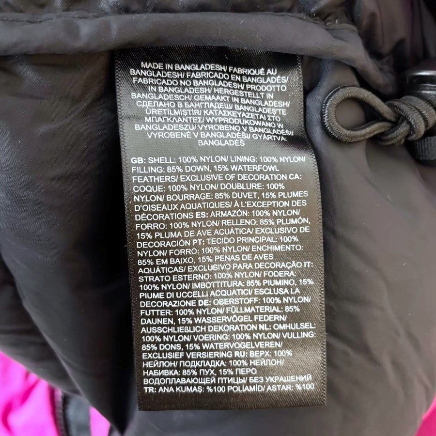 FACEレディースダウンジャケットヌプシ中綿ダウンフェザーNUPTSE JACKET収納