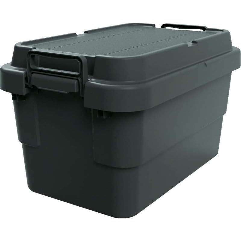 TRUSCO(トラスコ) トランクカーゴ 収納ボックス フラット天板仕様 50L 黒 BLKCF-50 0