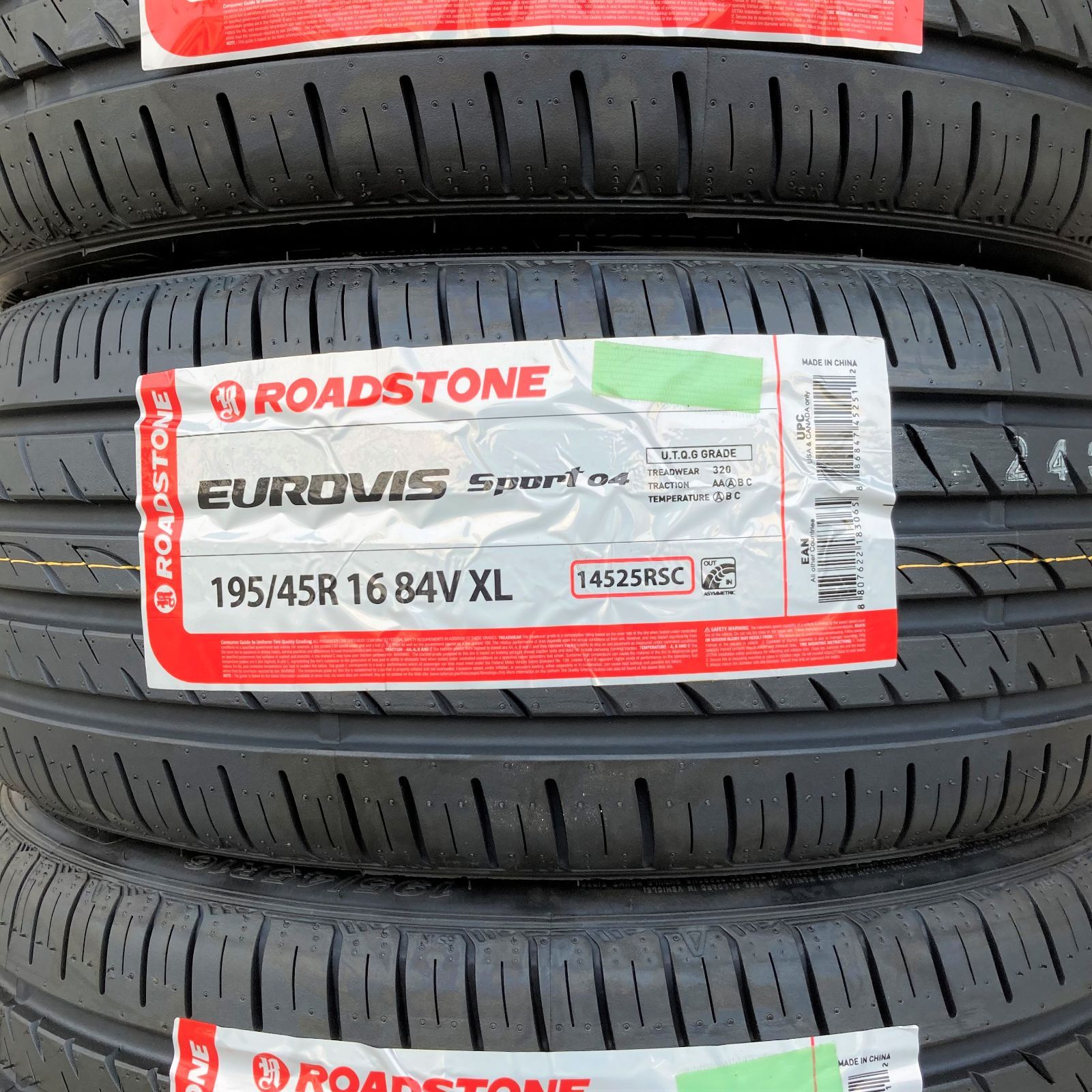 195/45R16 サマータイヤ 新品 ４本セット ロードストーン ユーロビス スポーツ04 2022年 195/45/16 195-45-16  195 45 16 LO0015-3 - メルカリ