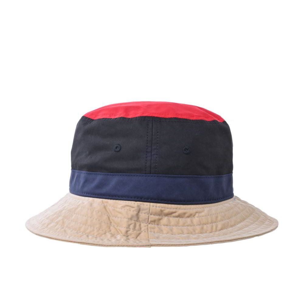 STUSSY クリーム色 バケットハット STUSSY ステューシー マルチストライプ柄バケットハット マルチ
