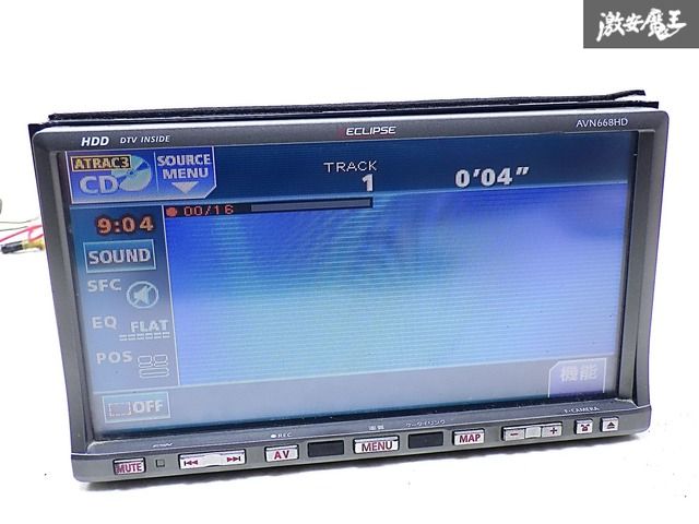 動作品 ECLIPSE イクリプス AVN668HD HDDナビ カーナビ CD DVD