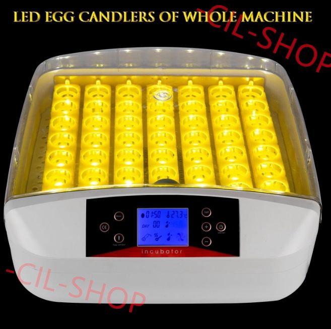 孵卵器　56個　大型　中古 孵化卵用孵卵器、LEDライト付き56個自動孵卵器、転卵と温度制御
