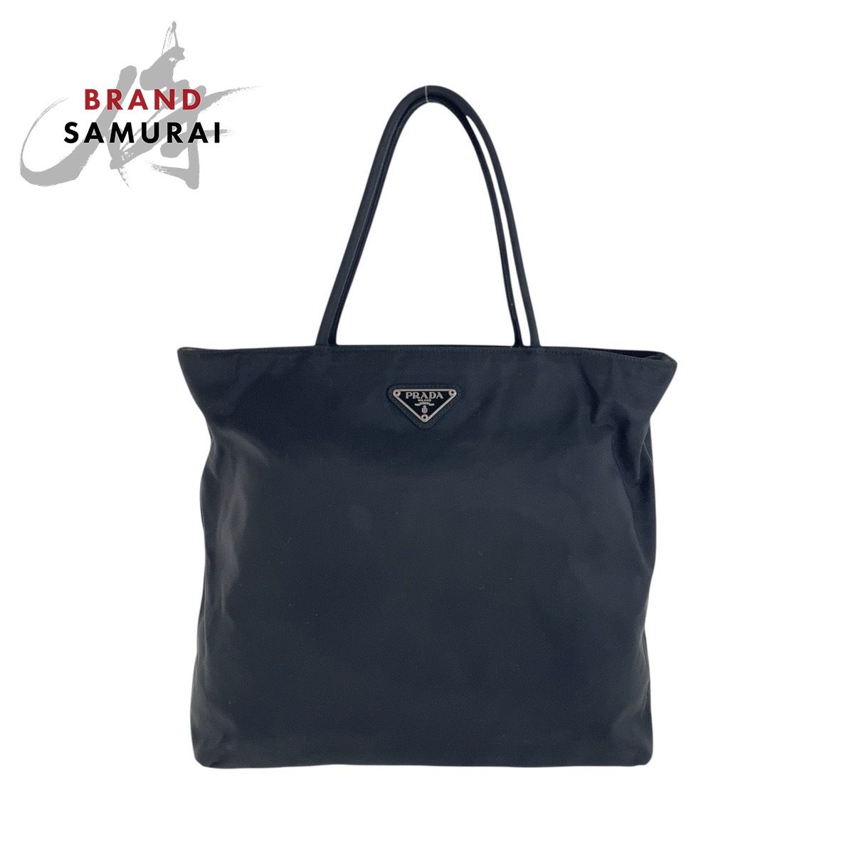 美品 PRADA プラダ こじろ テスート 三角ロゴプレート ブラック 黒 