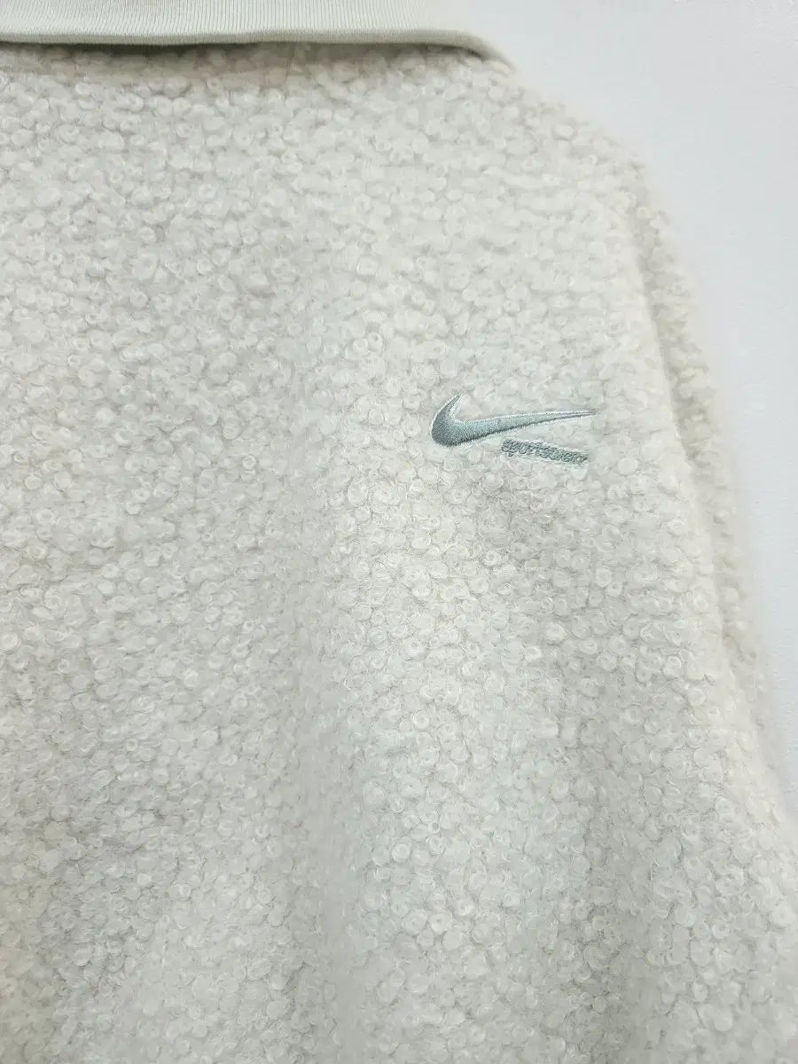 ナイキ アイボリー ボア フリース ハーフジップアップ 上下セット s|m