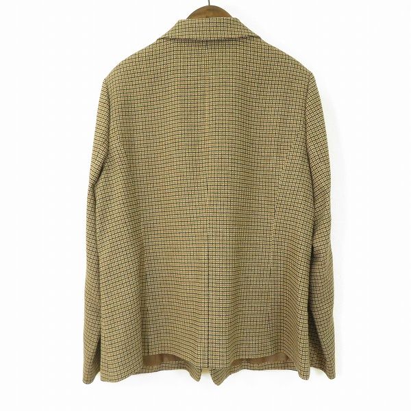 a レリアン Leilian ジャケット テーラード 15 茶系 チェック柄 ウール混 長袖 大きいサイズ レディース 940894 k01