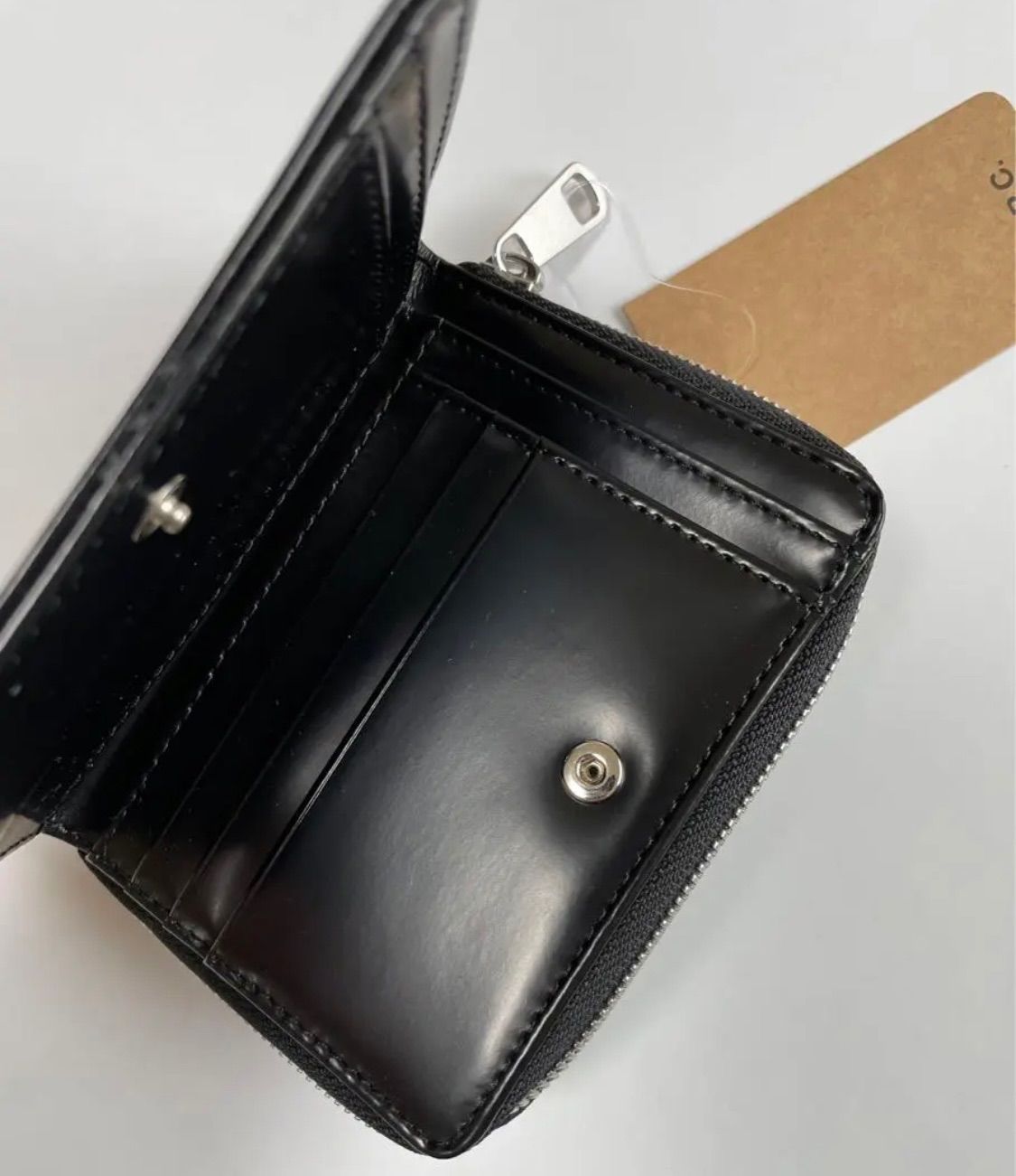 新品未使用】APC コンパクト エマニュエル 二つ折り財布 ブラック  