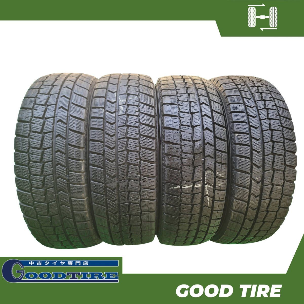 185 60R15 ダンロップ WINTERMAXX WM02 製 4本 冬用 8分山 タイヤ タイヤ アクア フィット シエンタ 6963