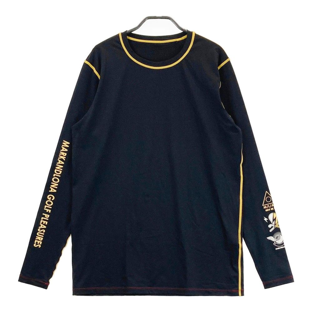 サイズ：50 MARK&LONA マークアンドロナ  長袖 インナーTシャツ  ブラック系 [240101463086] ゴルフウェア メンズ ストスト サイズ：50 MARK&LONA マークアンドロナ 長袖 インナーTシャツ