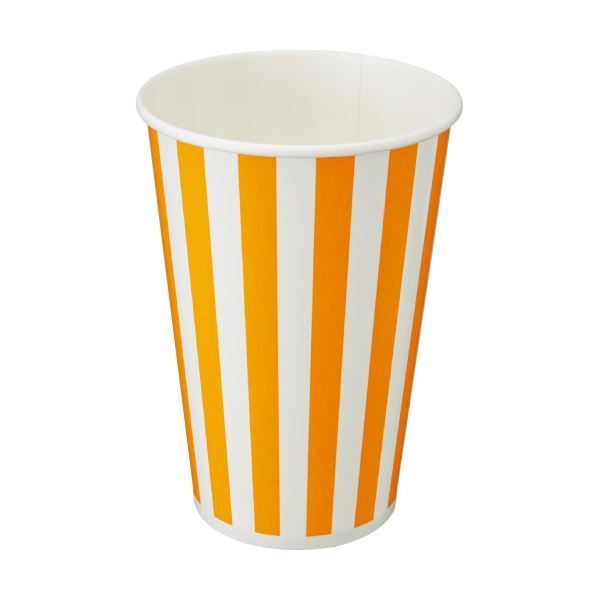 まとめ トーカン 両面ラミネートカップストライプ 480ml 16オンス 1パック 50個 ×10セット