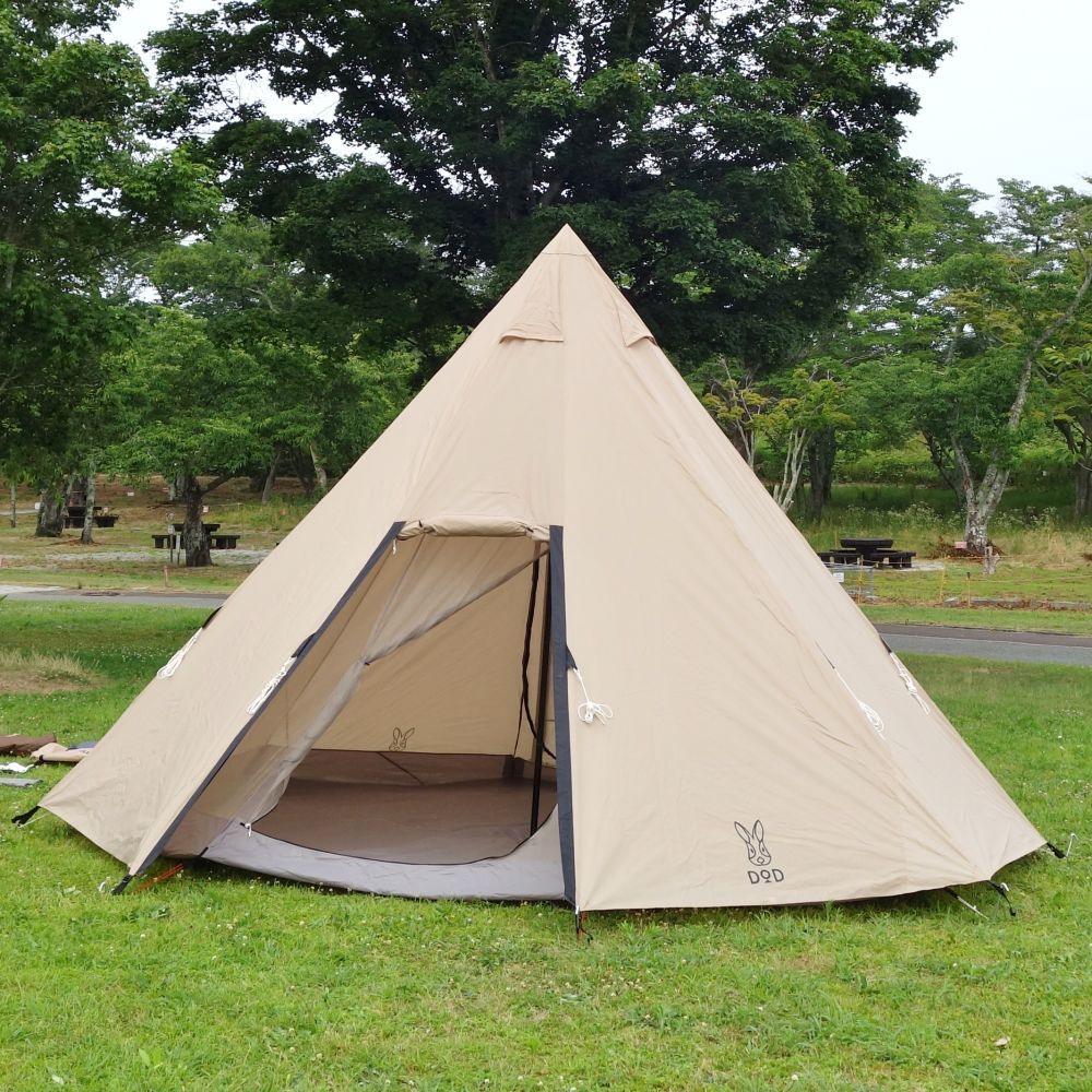 新品 DOD ワンポールテント RX(L) T6-817-TN + 専用マット DOD ワン
