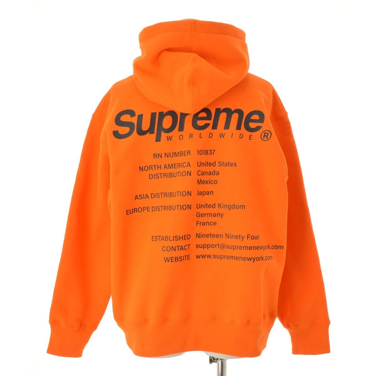 S【SUPREME / シュプリーム】23SS worldwide hooded sweatshirt 