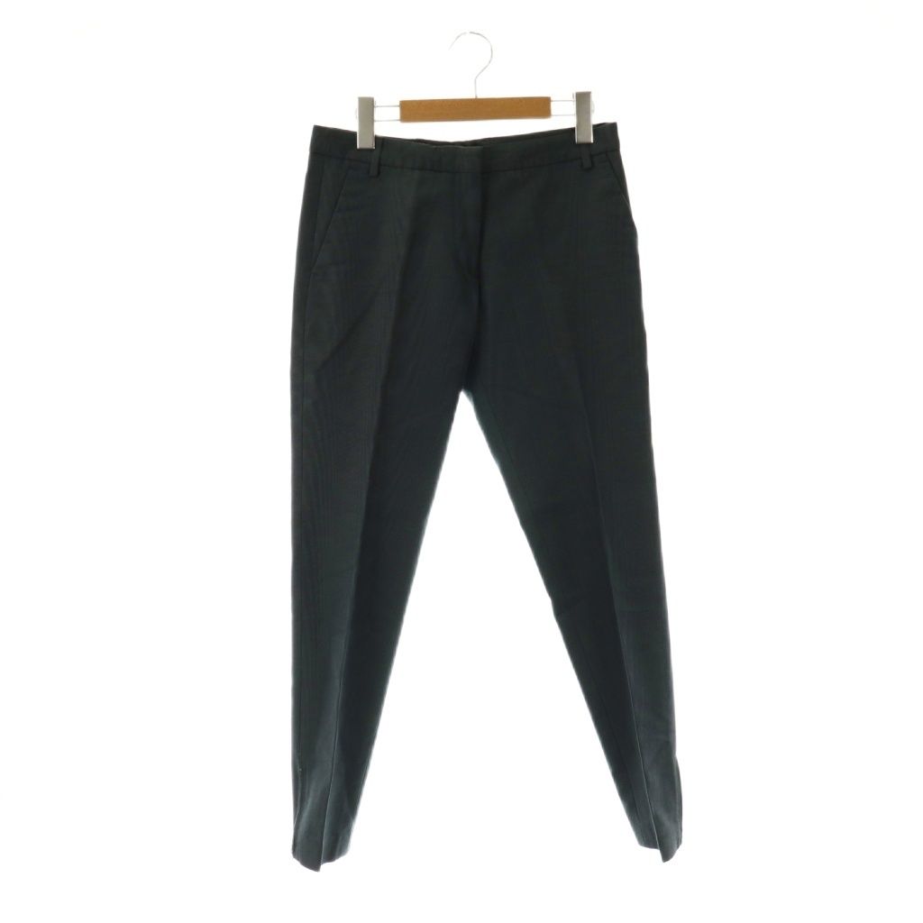 ドリスヴァンノッテン DRIES VAN NOTEN コットンビスコースジップヘムスリムパンツ テーパード 34 チャコール |HK OS