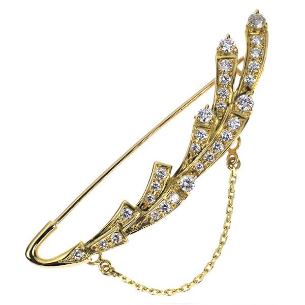 ミキモト　ブローチ MIKIMOTO ミキモト ヤモリ ピンブローチ ダイヤモンド 0.35ct