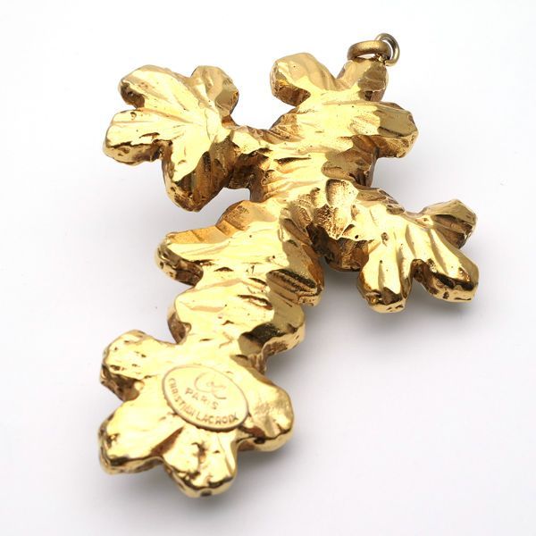 クリスチャン ラクロワ Christian Lacroix ペンダント Christian Lacroix ペンダントネックレス クロス フラワー GP