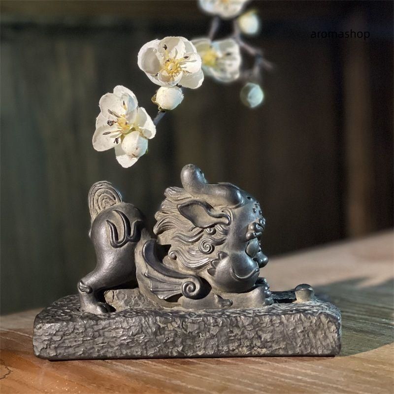 瑞獣 茶台 玄関 書斎 文鎮 鎮宅 辟邪 開運 招財 風水 装飾品 置物