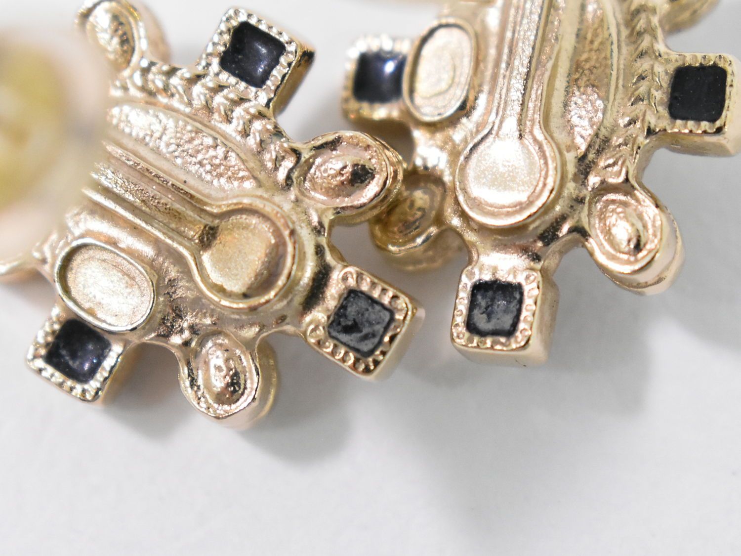 本物 シャネル CHANEL ココマーク フェイクパール イヤリング GP  