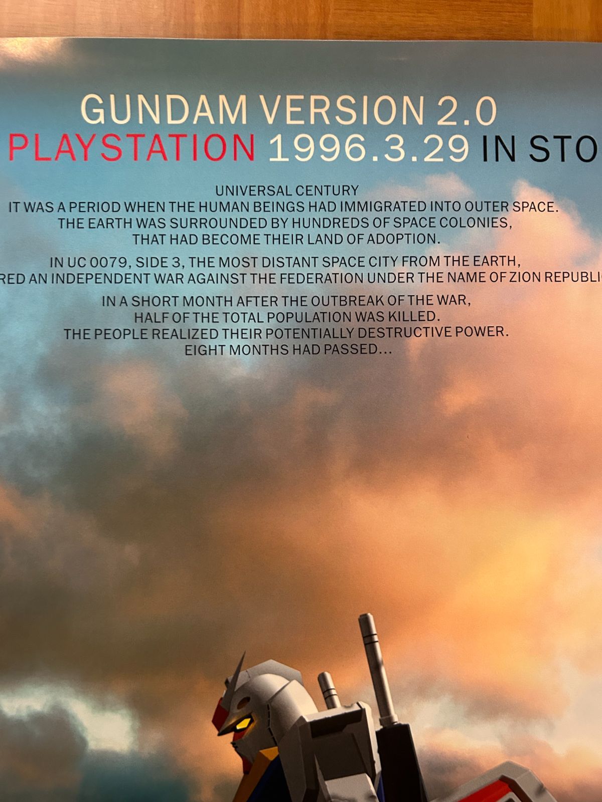 機動戦士ガンダム Version 2.0 1996年 ゲームプロモーション用ポスター