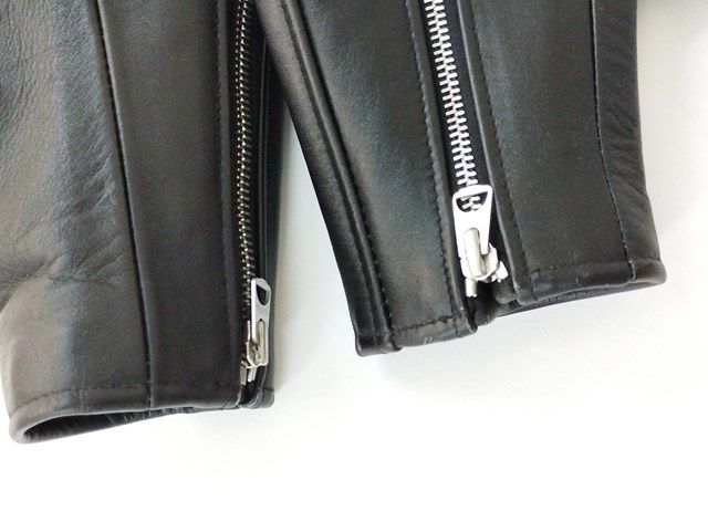 ショットブラックレザー シングルライダース サイズ34 Schott N.Y.C レザージャケット ライダース 「Women's」Schott