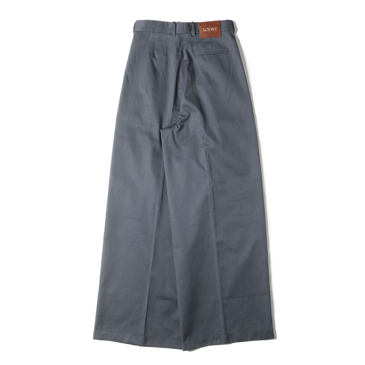 LOEWE ロエベ パンツ グレイッシュブルー サイズ:46 | 25SS