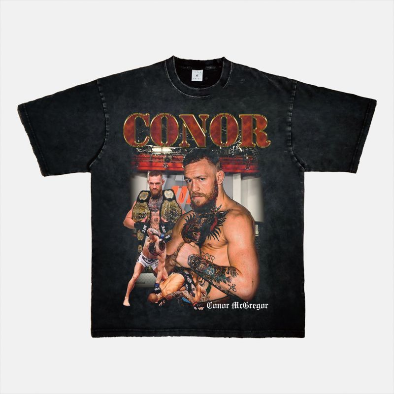 コナー マクレガー CONOR MCGREGOR プリントシャツ L UFC Official Merch Conor McGregor T-shirts / Black - 名古屋
