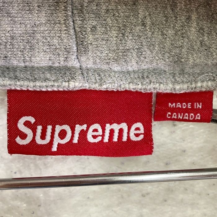 ☆SUPREME シュプリーム ジップアップ パーカー 紙タグ グレー