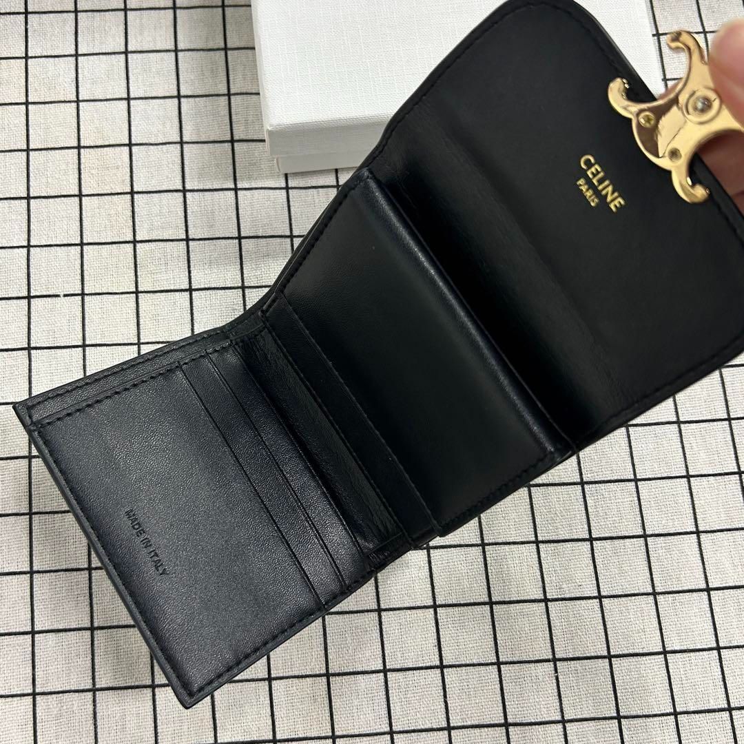 楽天市場】CELINE セリーヌ トリオンフ 黒 ブラック シルバー