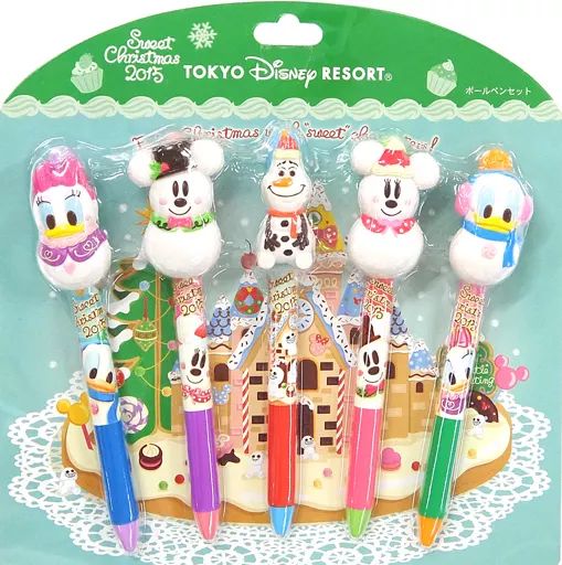 中古】ペン 集合 ボールペン5本セット 「ディズニー スウィート