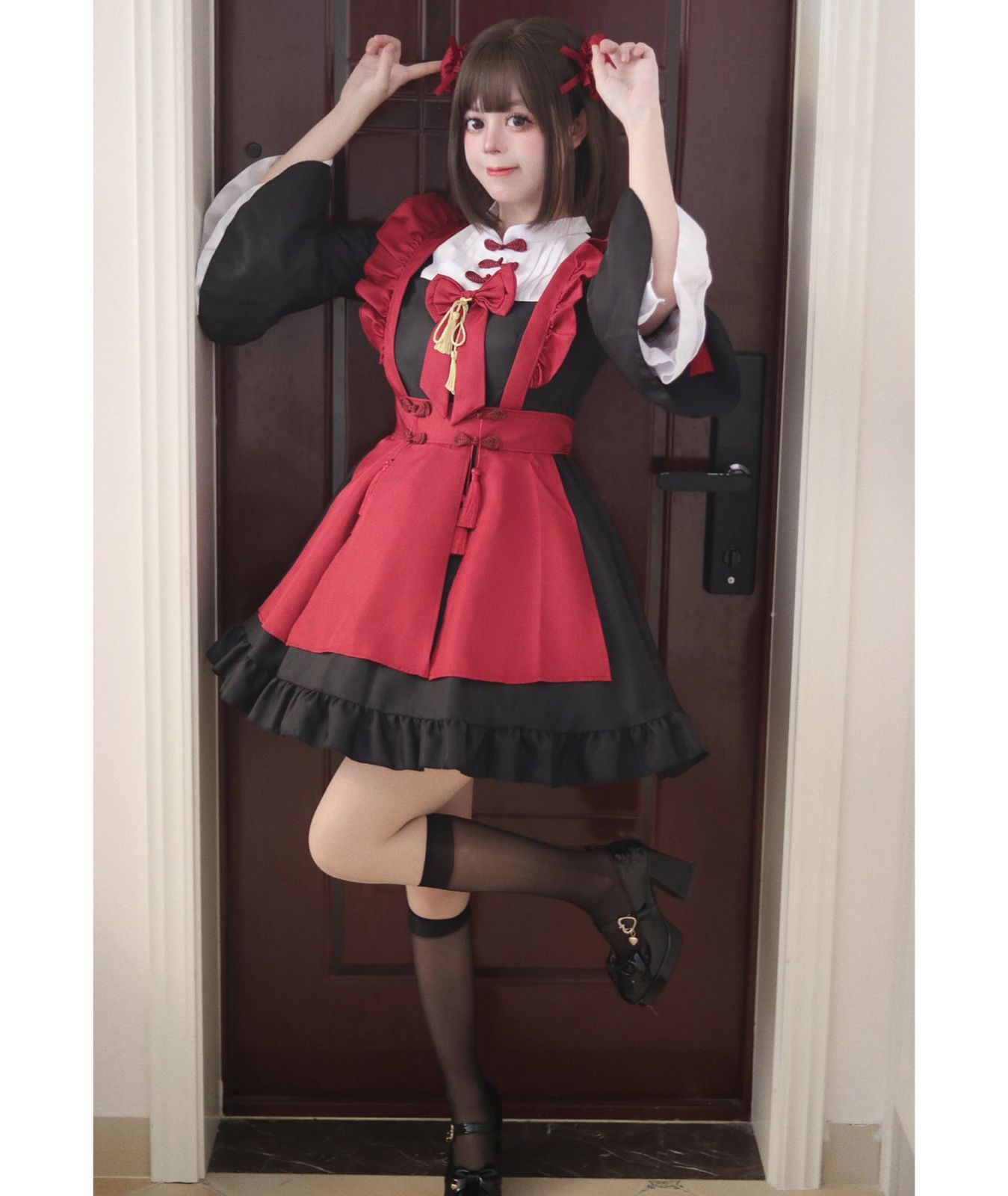 【数量限定】コスチューム 衣装 セクシー メイド服 仮装 小悪魔 メイド服コスプレ レディース ハロウィン 可愛い [YZZYQQ] メイド服 S-5XL