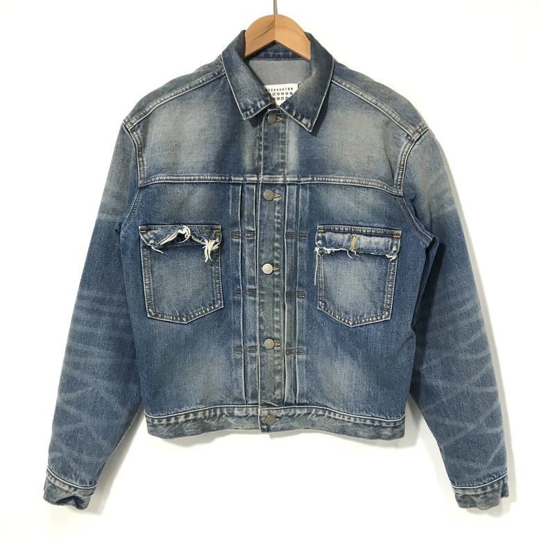 Maison Margiela デニムジャケット S50AM0537 Gジャン ダメージ Maison Margiela デニムジャケット S50AM0537 Gジャン ダメージ