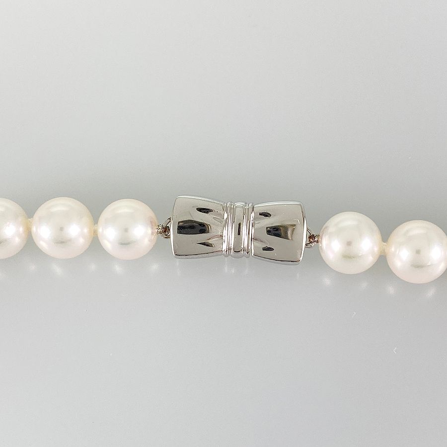 ミキモト MIKIMOTO K18WG パール ネックレス ss【中古】