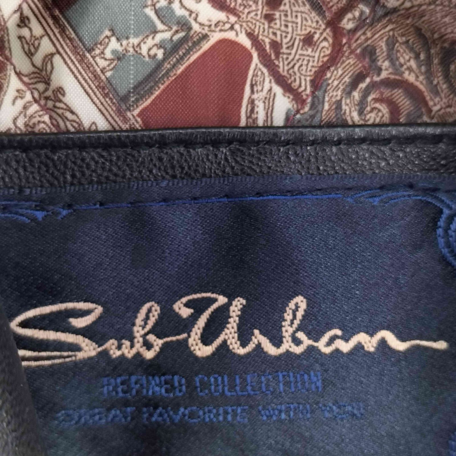 ユーズドフルギ USED古着 シープスキン 裏地総柄 レザーハーフコート