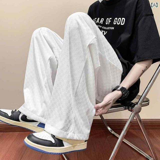 [L ]秋冬 コーデ メンズ  服 シンプル ファッション オシャレ 大人 かっこいい 大きいサイズ ストリート 紳士服 市松 パンツ ハイエンド ワイド レッグ カジュアル