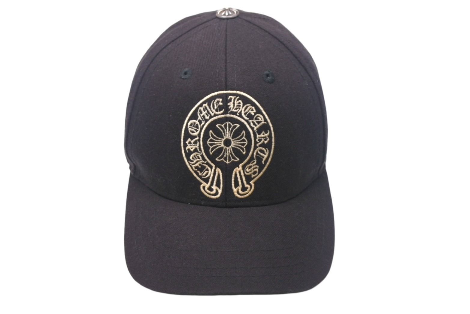 国内正規品 クロムハーツ CHプラス ホースシュー ウール ベースボールキャップ 新品同様 Chrome Hearts クロムハーツ ホースシュー CHプラス