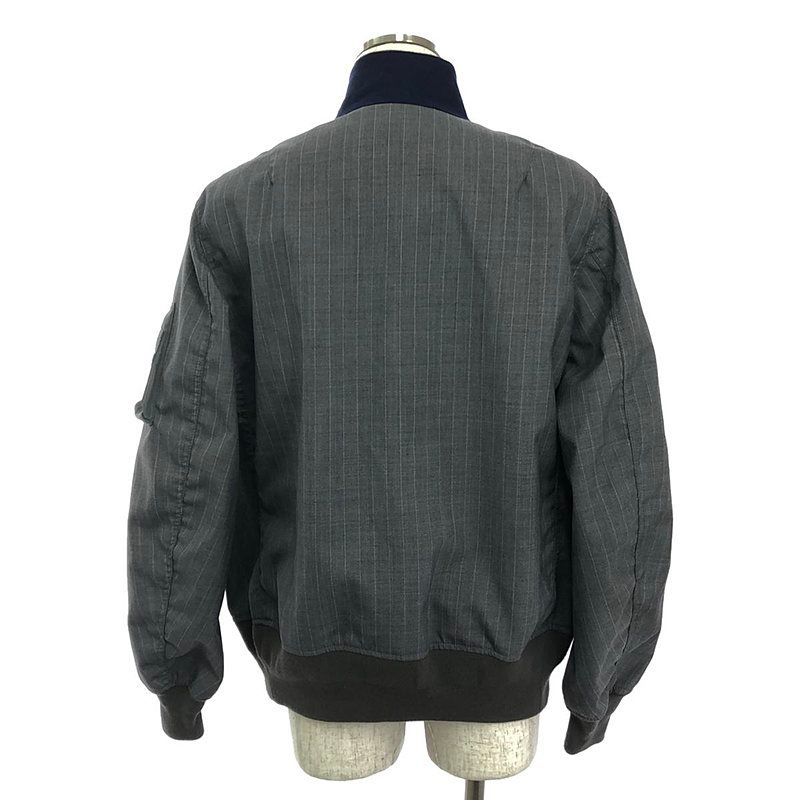 週末限定値下げ！sacai 24-03339M ストライプブルゾン サイズ2 sacai（ジャケット/アウター）のフリマアイテム一覧 sacai 24-03339M
