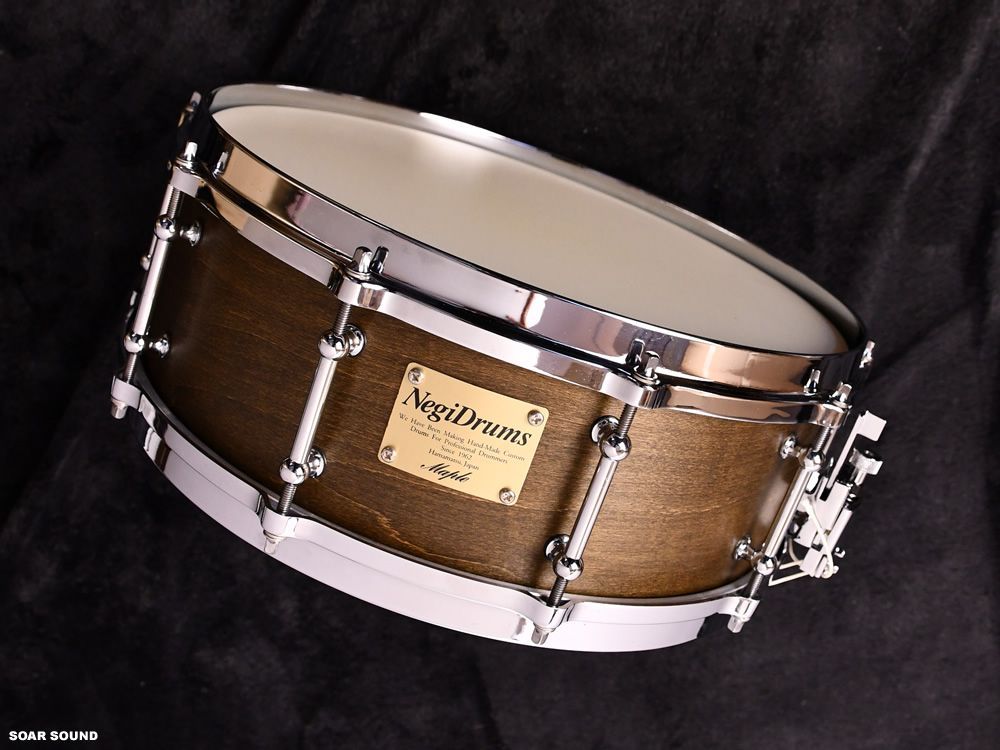 Negi Drums ネギドラム 14 x5.5 メイプルシェル 8mm厚 ブラウンメイプル MU1450D-S2DB スネア スネアドラム