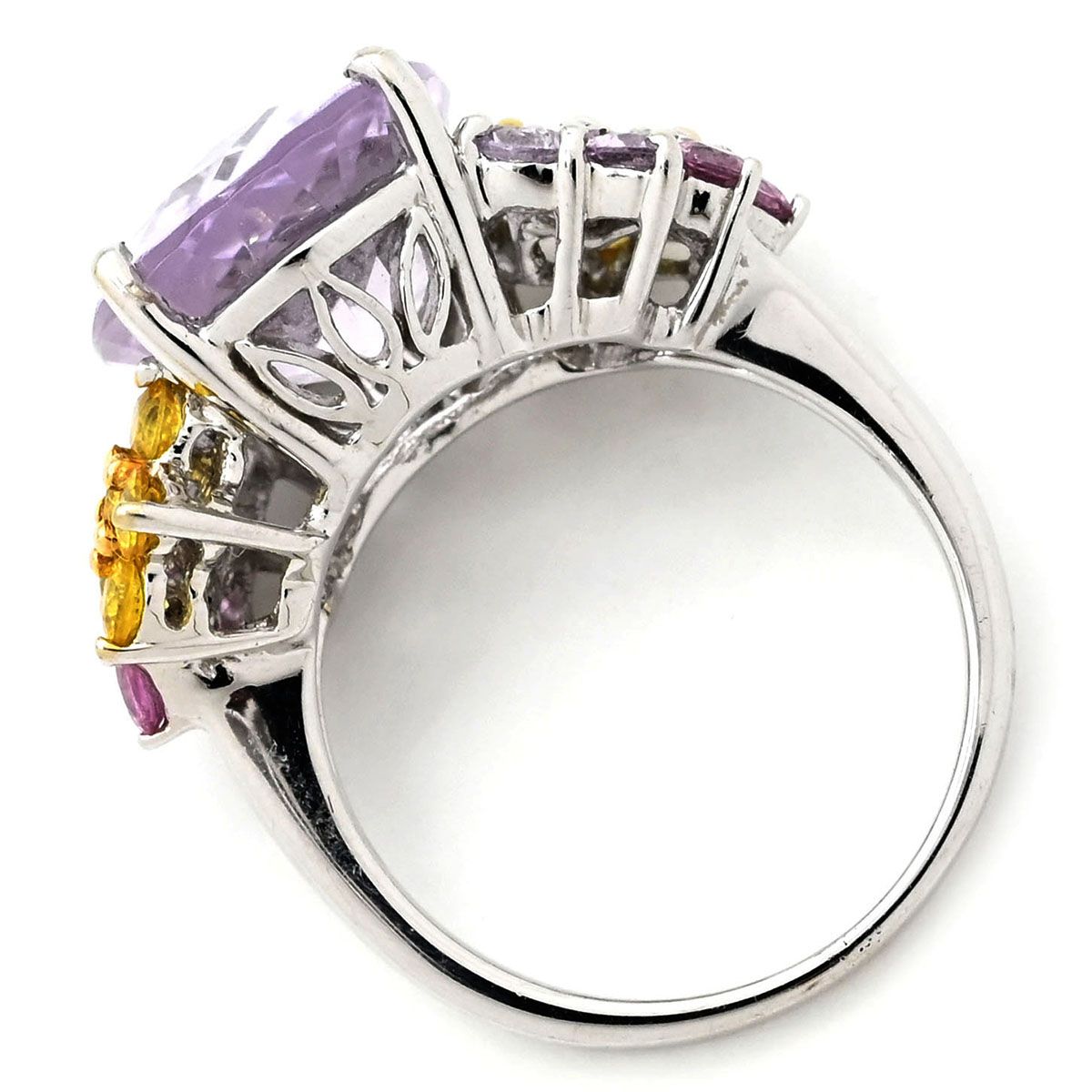 リング 指輪 アメシスト サファイア K18WG アメジスト サファイア ホワイトゴールド 13号