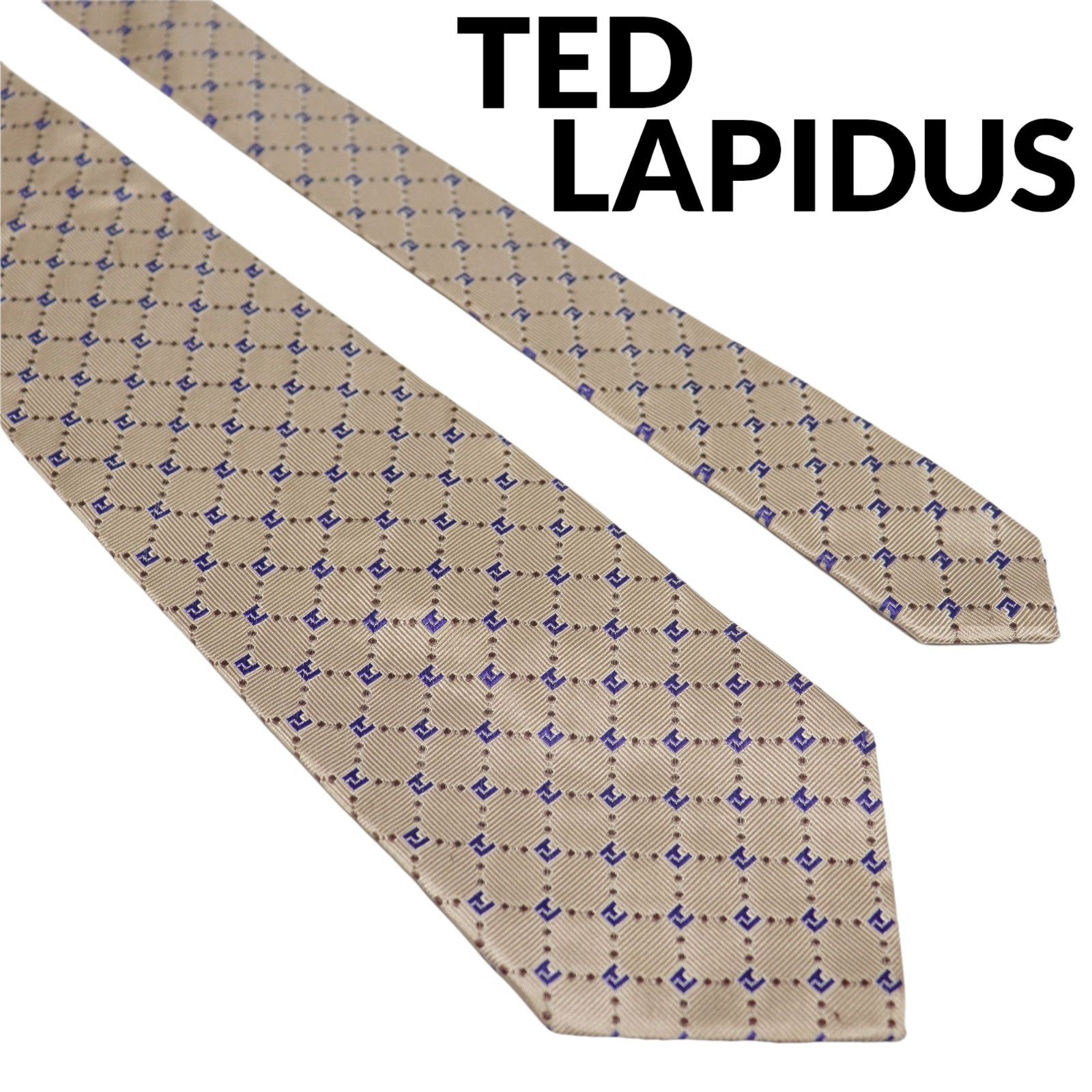 TED LAPIDUS テッドラピドス パターンドット柄 シルクネクタイ 日本製