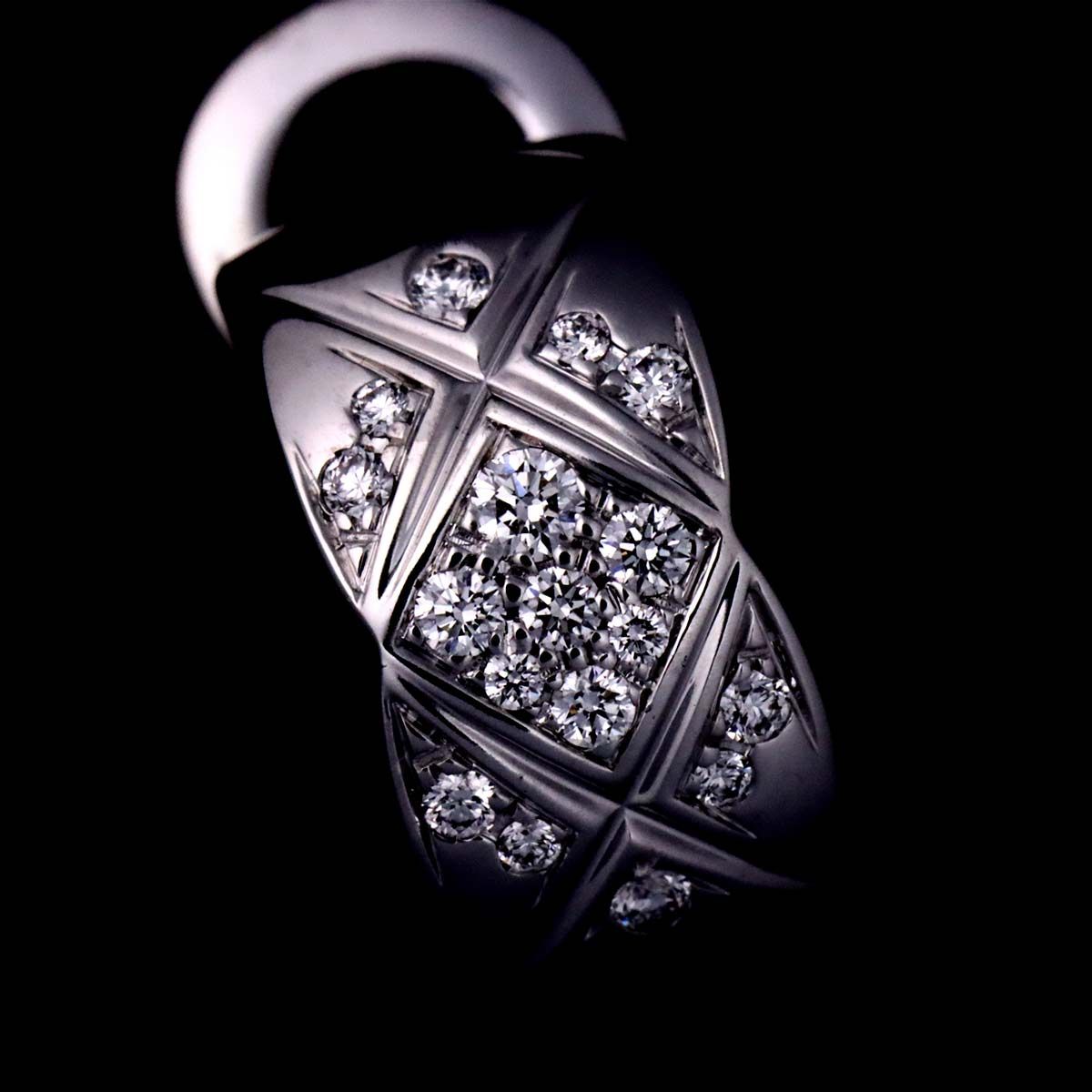 シャネル CHANEL ココクラッシュ ダイヤ ピアス K18 WG 750 片方