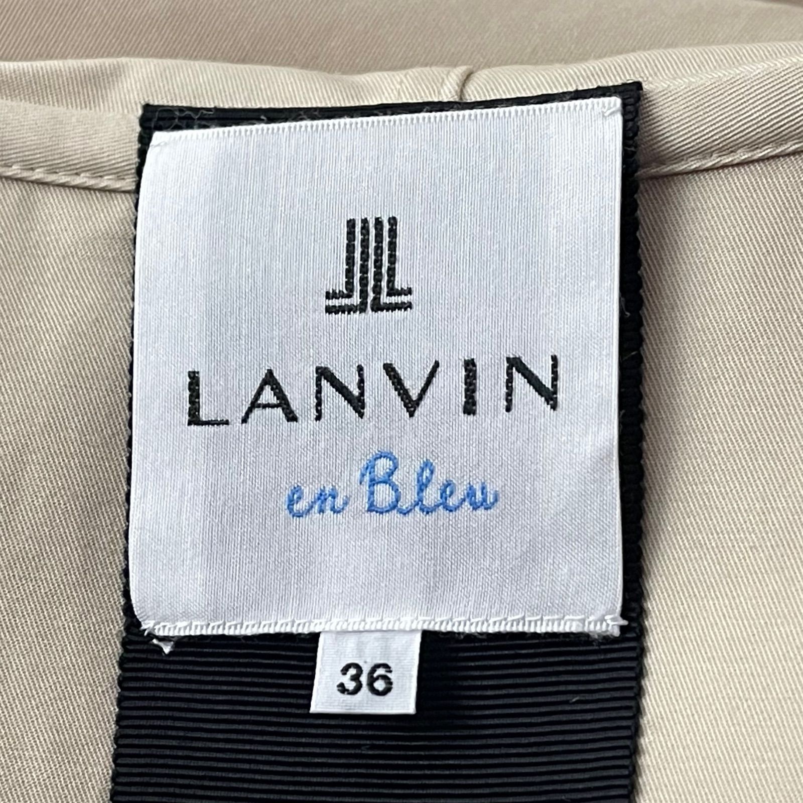 LANVIN en Bleu ランバン 裾切替フードコート サンドベージュ - メルカリ