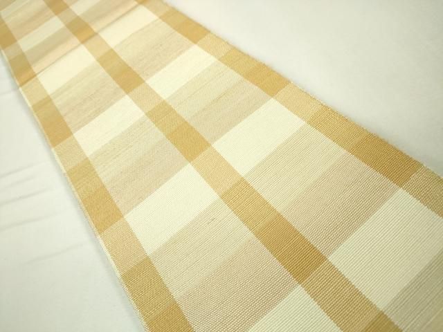 平和屋本店□極上 1854年創業 帯屋捨松 両面 半幅帯 紬地 紳裳園 タグ