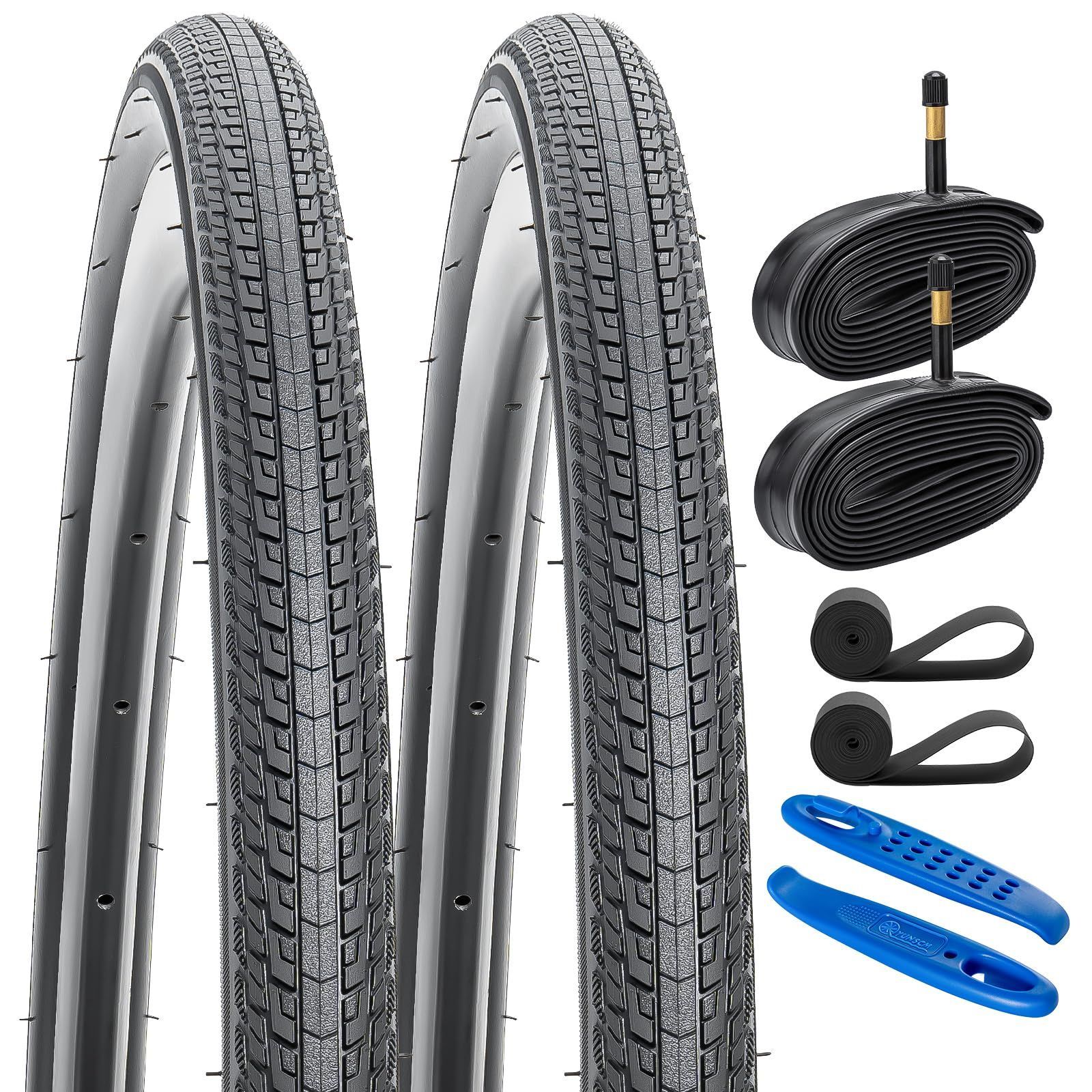 在庫処分 ロードバイクY-289-AV 700x32c リムテープ タイヤレバ適用 米式バルブ48mm 肉厚 チューブ 700x25|34c タイヤ 自転車 32-622 タイヤ700x32c 32c 2本セット700 YunSCM