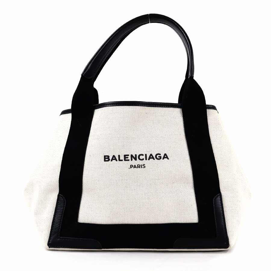 バレンシアガ BALENCIAGA トートバッグ ハンドバッグ ネイビーカバS