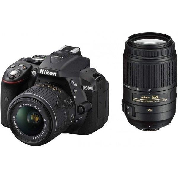 ニコン Nikon D5300 ダブルズームキット ブラック SDカード付き ...