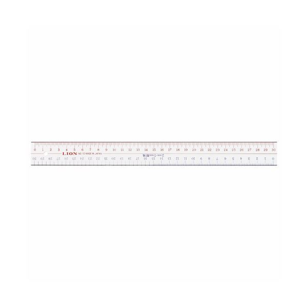 まとめ ライオン事務器 アクリル直線定規30cm No.10 1本 ×30セット