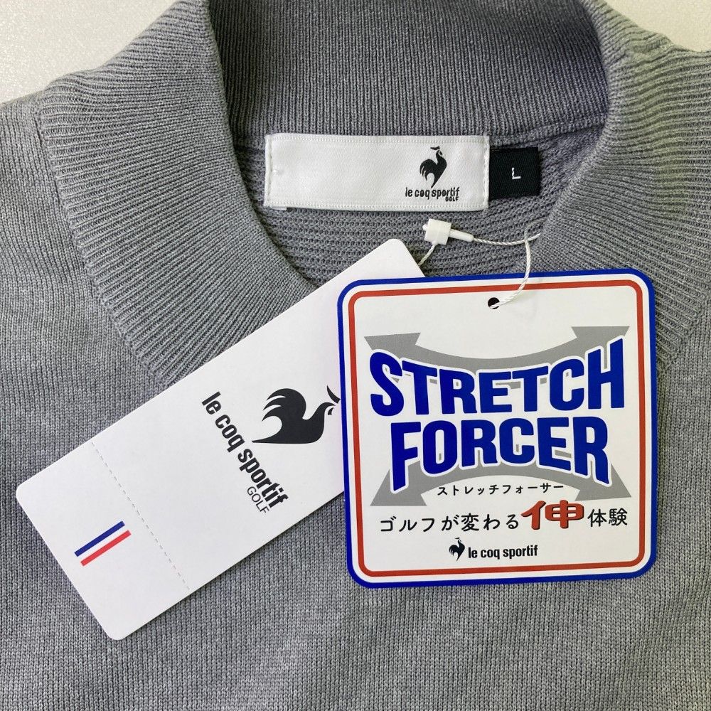 サイズ：L LE COQ GOLF ルコックゴルフ LG4FST02M ニット セーター  グレー系 [240101460551] ゴルフウェア メンズ ストスト サイズ：L LE COQ GOLF ルコックゴルフ LG4FST02M ニット